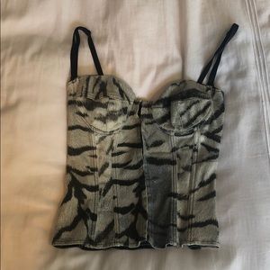 Just Cavalli Authentic Italian Denim Corset Top